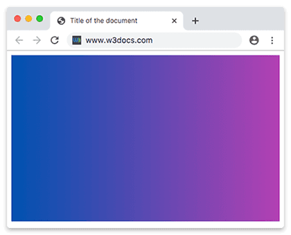 CSS-линейный градиент, переходящий от синего сверху к фиолетовому снизу