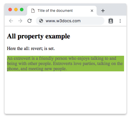 Свойство CSS all