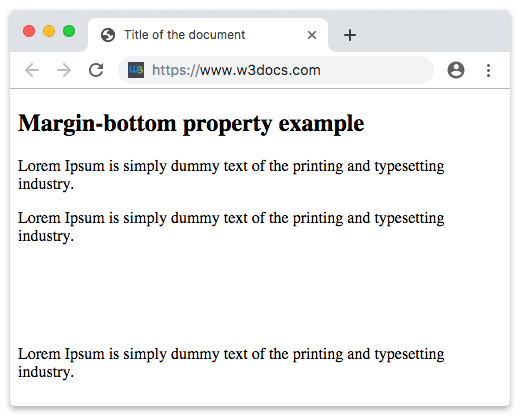 Свойство CSS margin-bottom