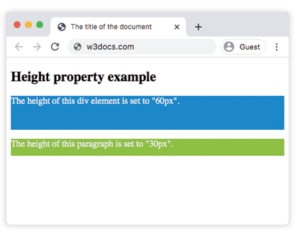 Свойство CSS height