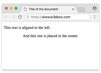 пример центрирования