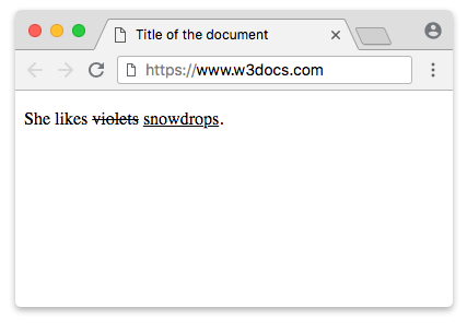 пример тега ins