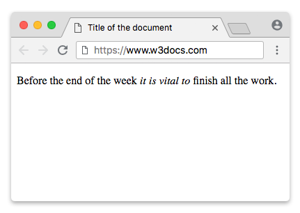 пример курсивного текста