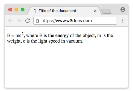 Пример тега sup