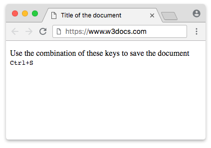 пример тега kbd