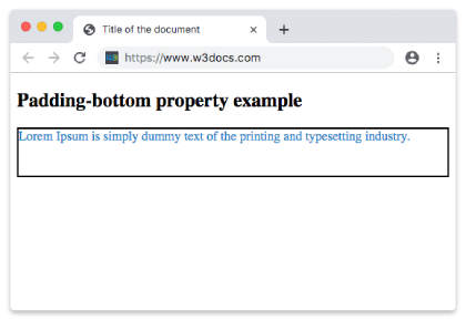 Свойство CSS padding-bottom