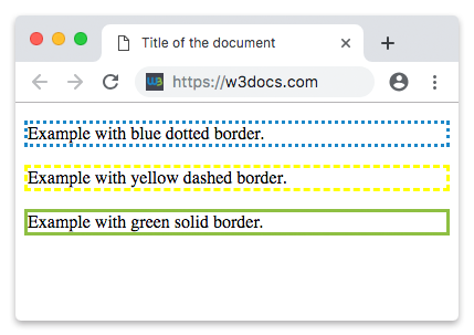 Пример CSS Border