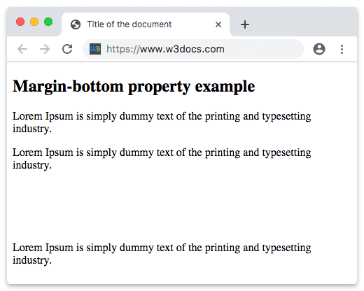 Свойство CSS margin-bottom