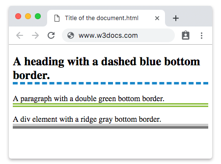 Свойство CSS border-bottom