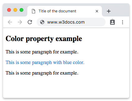 Свойство color в CSS