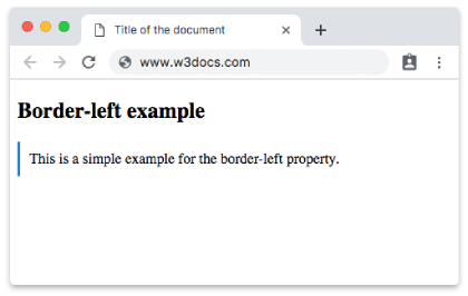 Свойство CSS border-left