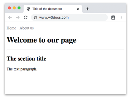 пример тега header