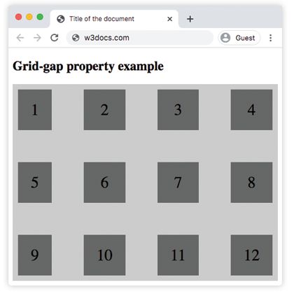 Свойство CSS grid-gap