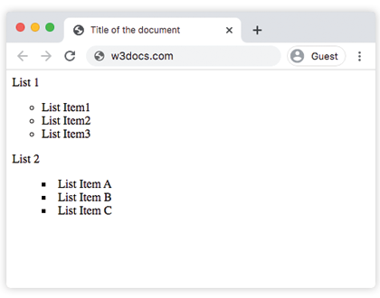 Свойство CSS list-style