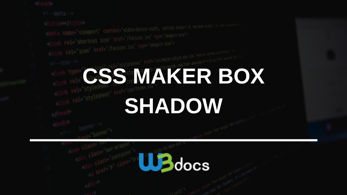 Генератор box shadow css